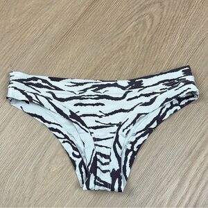 Ondademar Zebra Print Latin Fit Bikini Bottom M